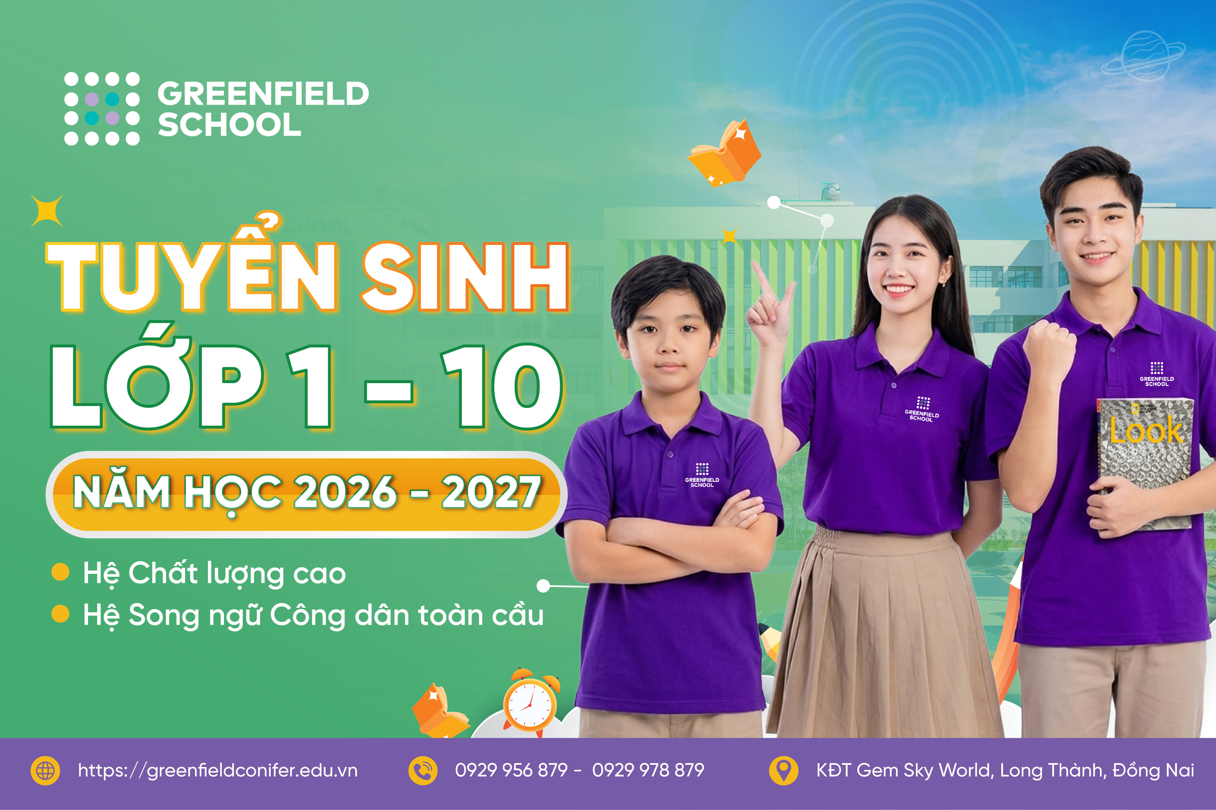 Greenfield School Long Thành tuyển sinh năm học 2026-2027