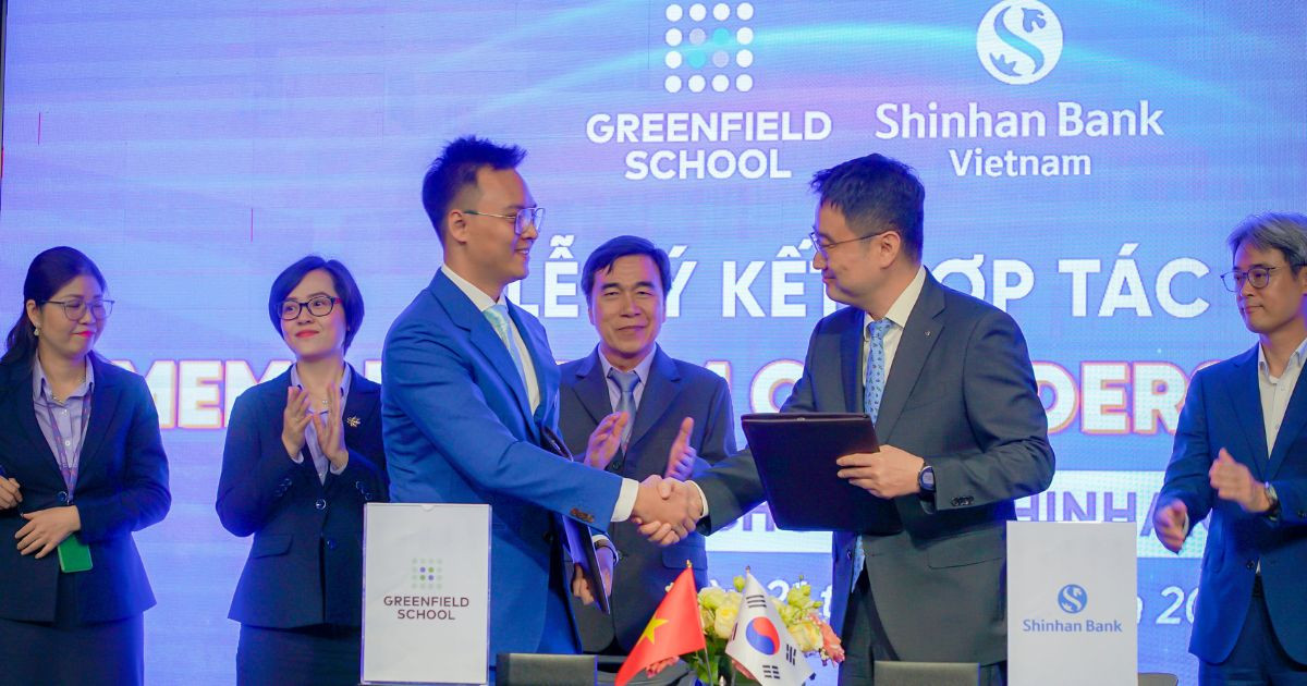 Lễ ký kết hợp tác Greenfield School x Shinhan Bank: Triển khai giải pháp tài chính hỗ trợ Phụ huynh trả góp học phí lãi suất 0%